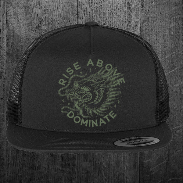 "DOMINATE" Classic Five-Panel Trucker Cap