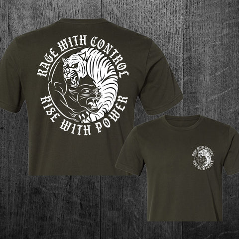 "RISE WITH POWER" Women's Custom Cut Crop Tee