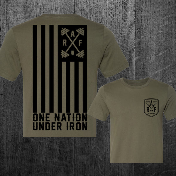 "ONE NATION UNDER IRON" Women's Custom Cut Crop Tee