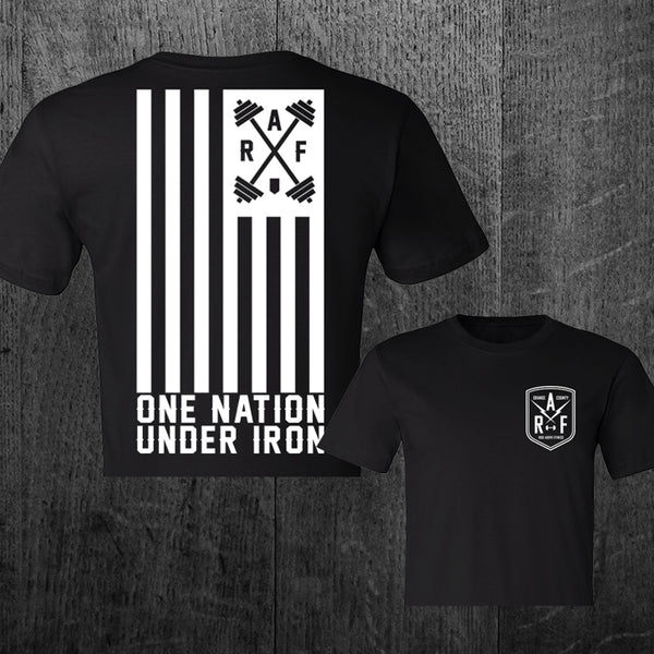 "ONE NATION UNDER IRON" Women's Custom Cut Crop Tee