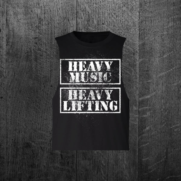 "STILL HEAVY" Women's Custom Cut Crop Muscle Tee